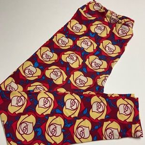 Lularoe TC Leggings Disney Roses